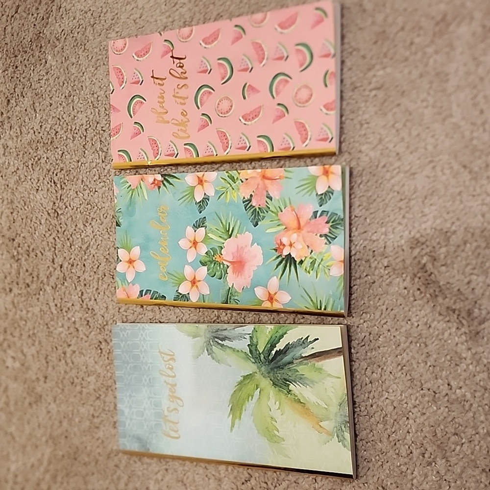 Set of 3 planning notebooks Journals